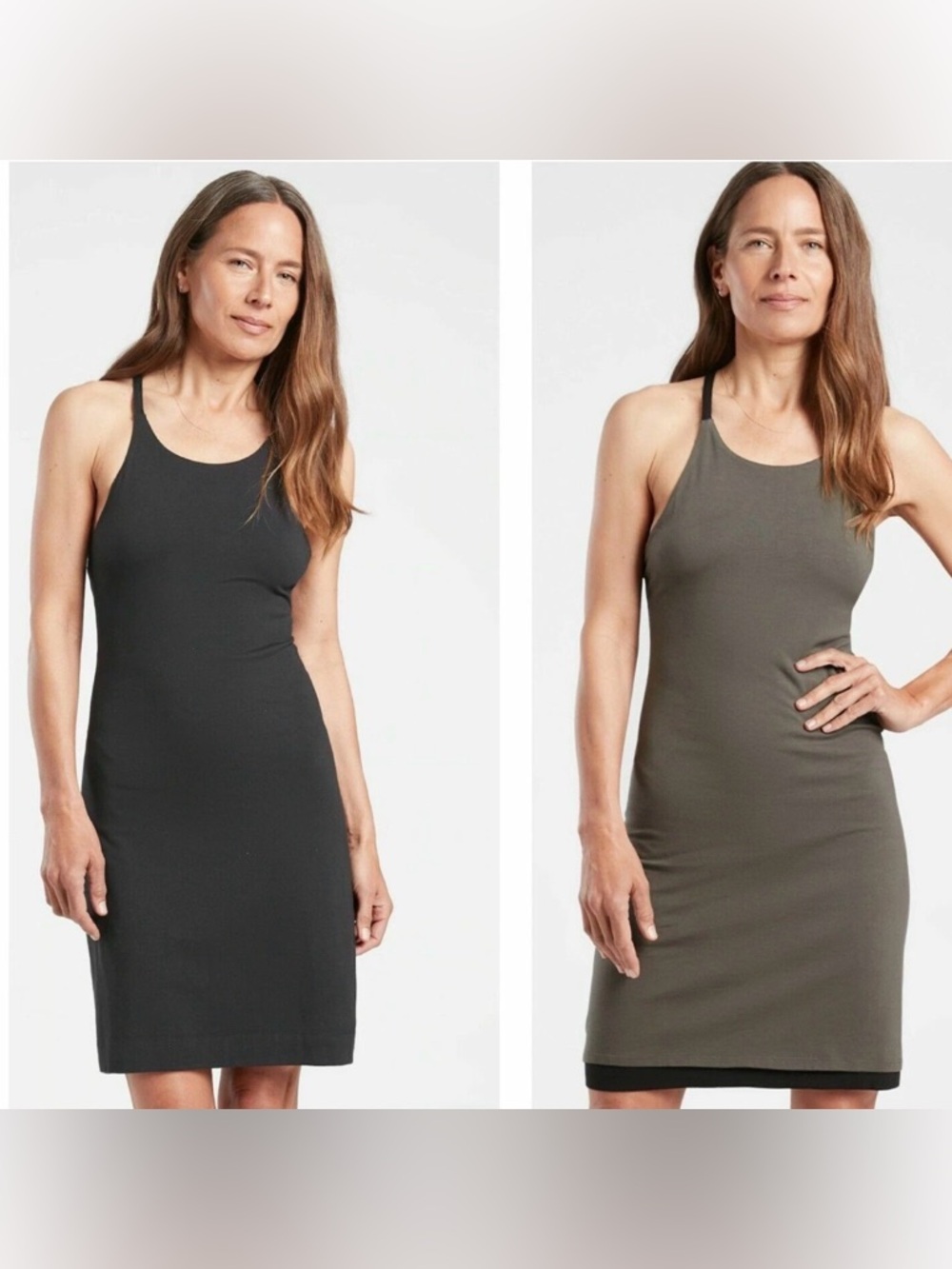 Athleta Women's Size Medium Havana Reversible Dk Gray/ Black Dress. Versatile